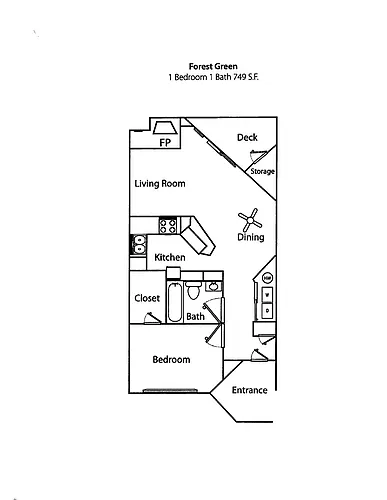 Floor plan 1 Bedroom