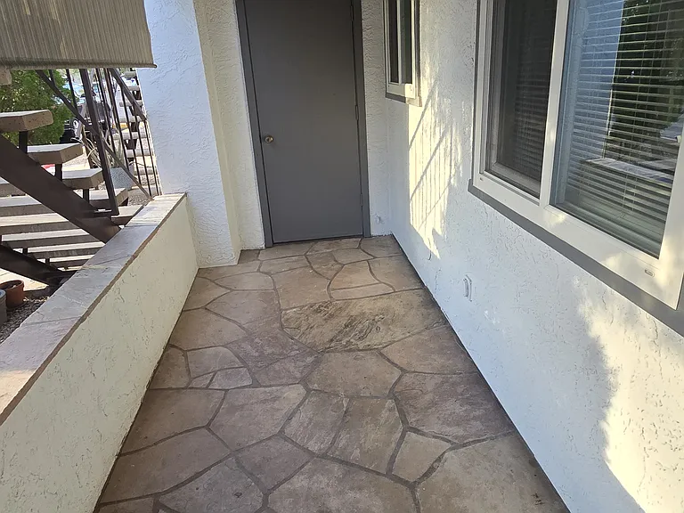 Covered patio entrance