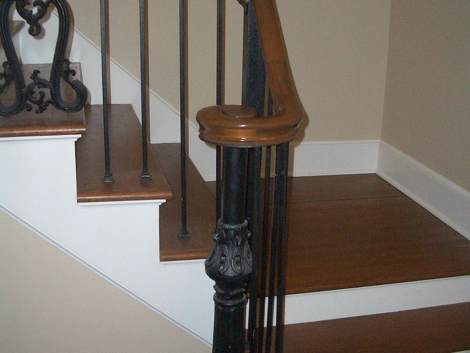 Newly refinished stairs