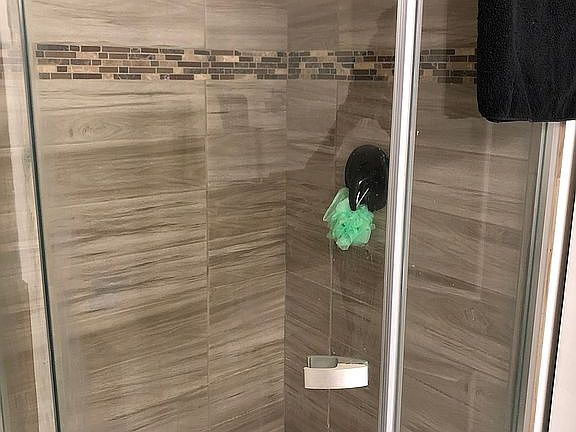Shower in master bathroom 