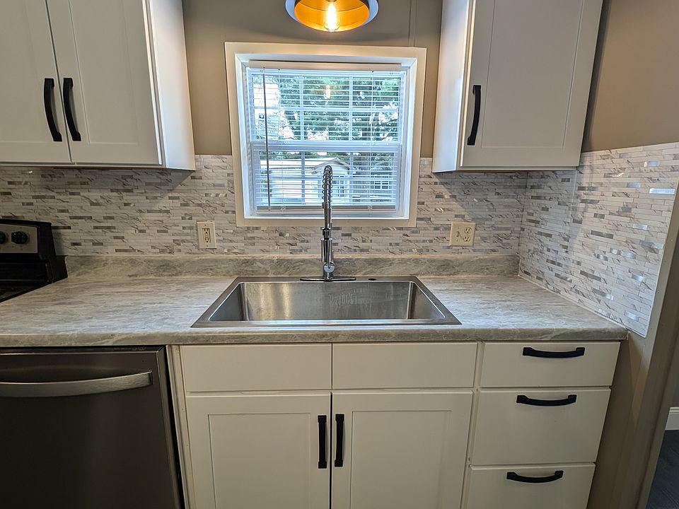 Deep sink with window above