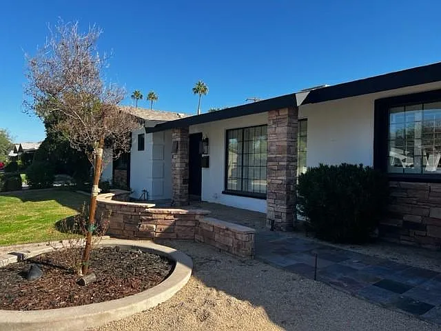 Walk way to front door
