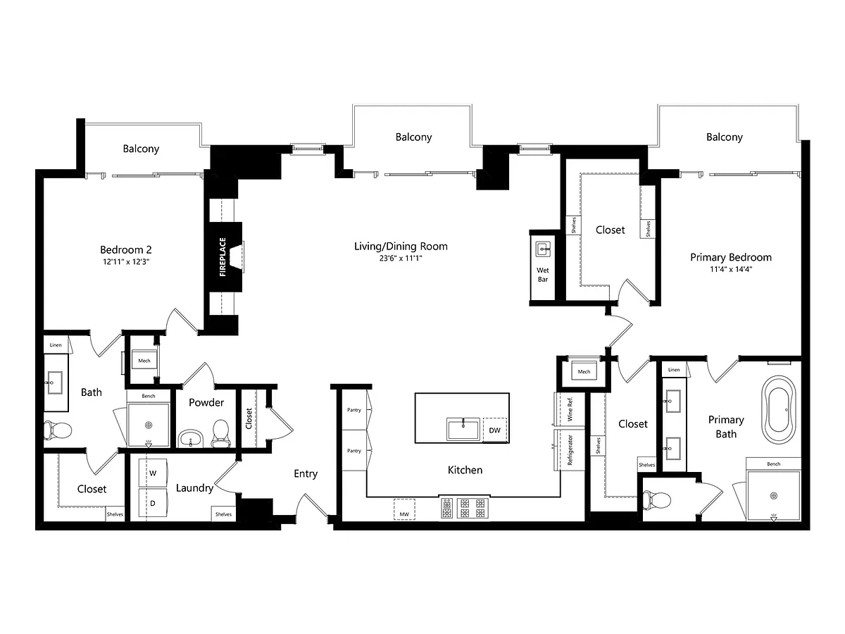 Floor plan PH4