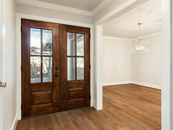 Front entry with dining room to the left.