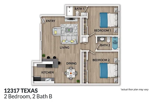 Floor plan 2 Bedroom