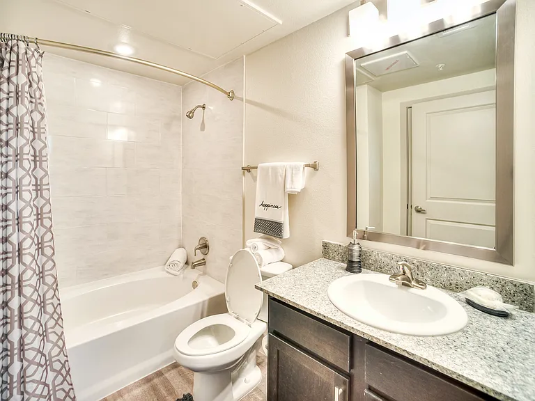 Large garden tub in all units