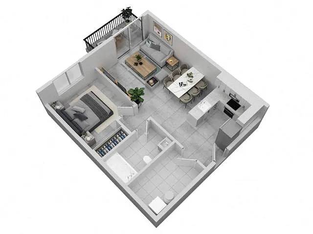 Floor plan 1 Bedroom 1 Bathroom