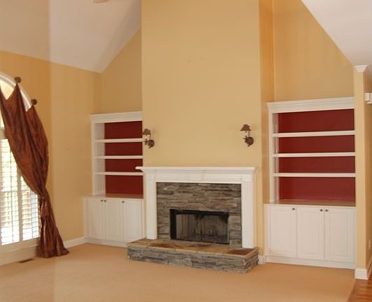  Great Room w/ FP and bookshelves