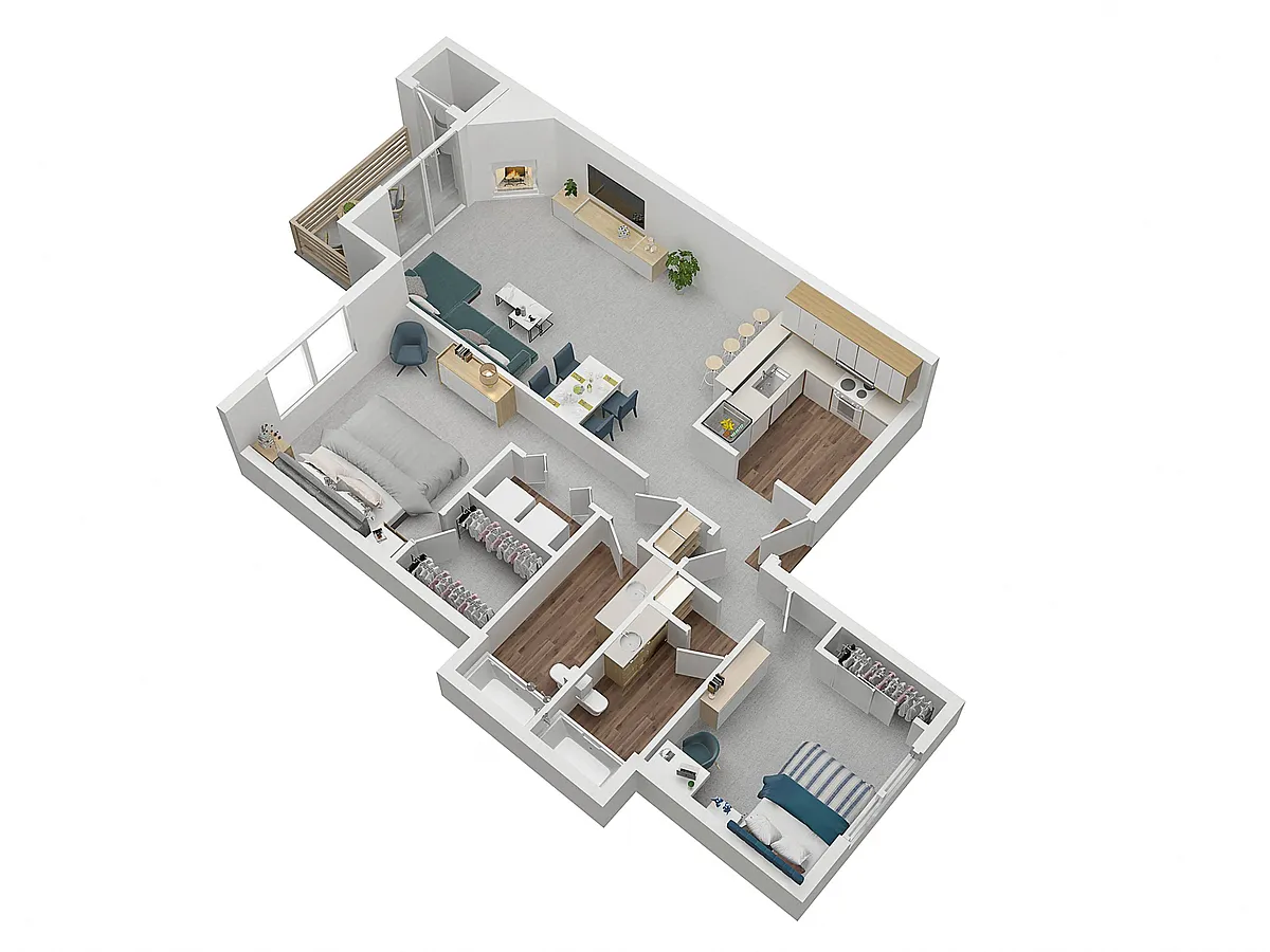 Floor plan 2X2 D
