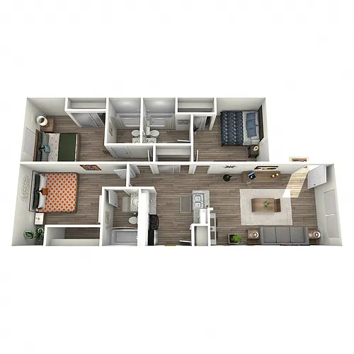 Floor plan Classic - 3 Bed 3 Bath