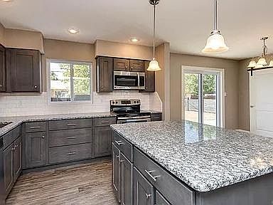 Kitchen with granite countertops