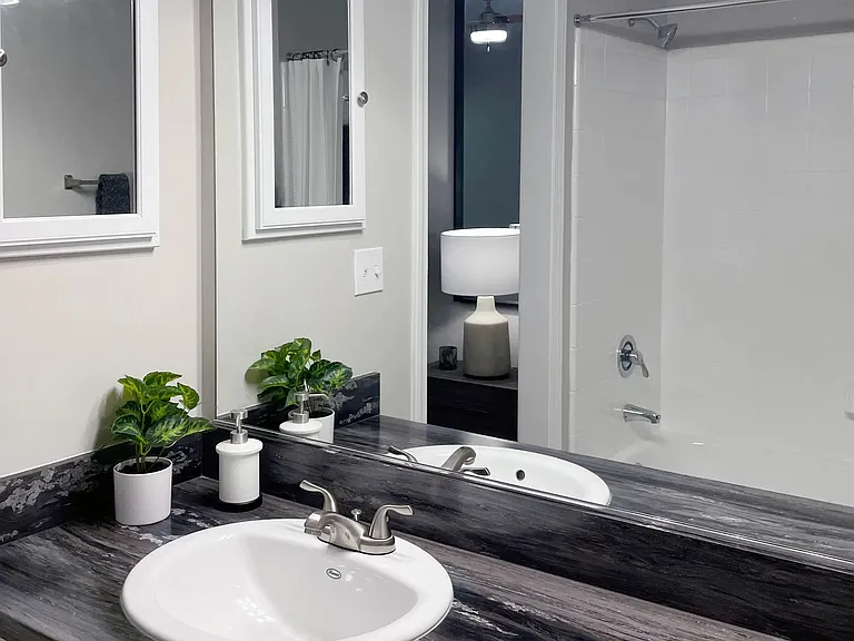 Step into elegance with our stylish upgraded bathrooms.