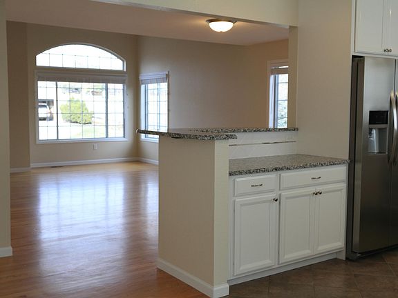 View from kitchen area toward living room.