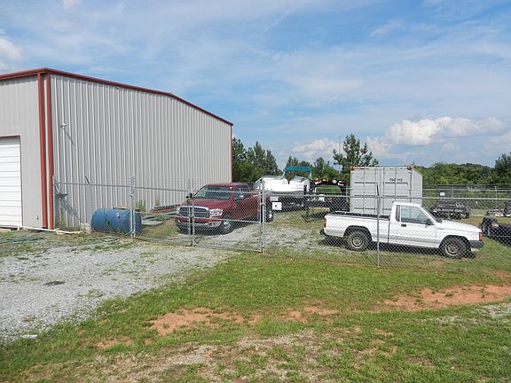 Fenced parking and storage area