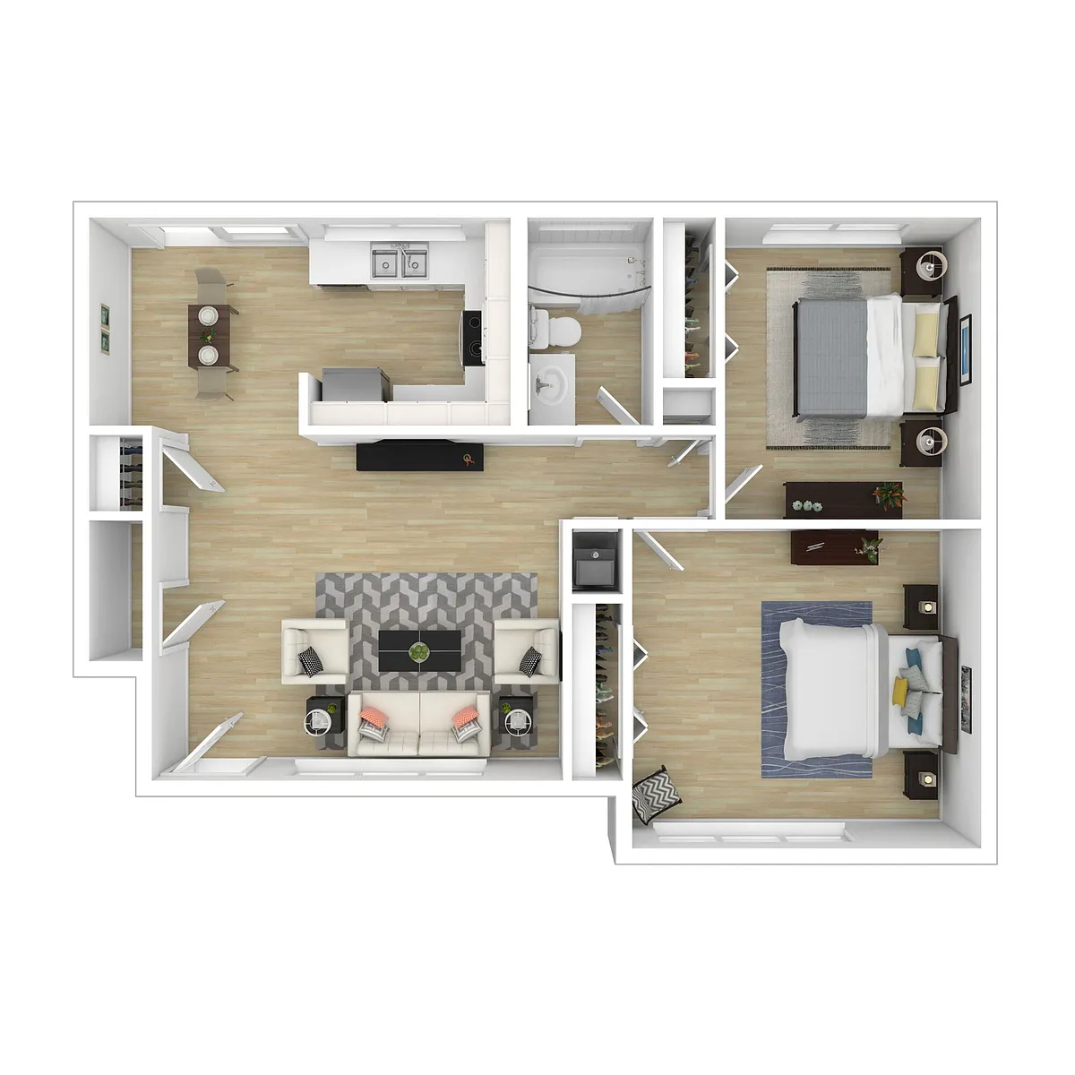 Floor plan Two Bedroom