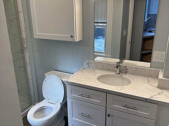 Brand new bathroom complete with heating fan