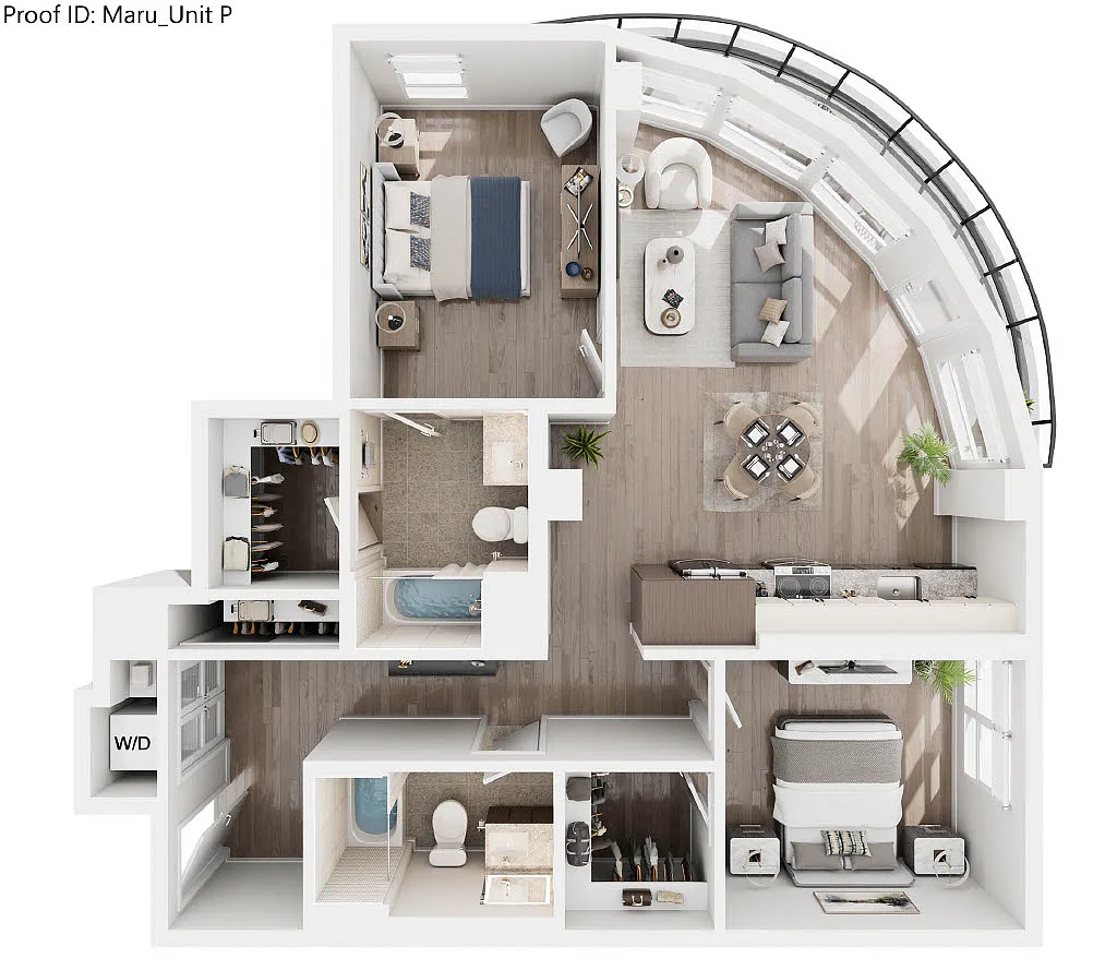 Floor plan P - 2 Bedroom