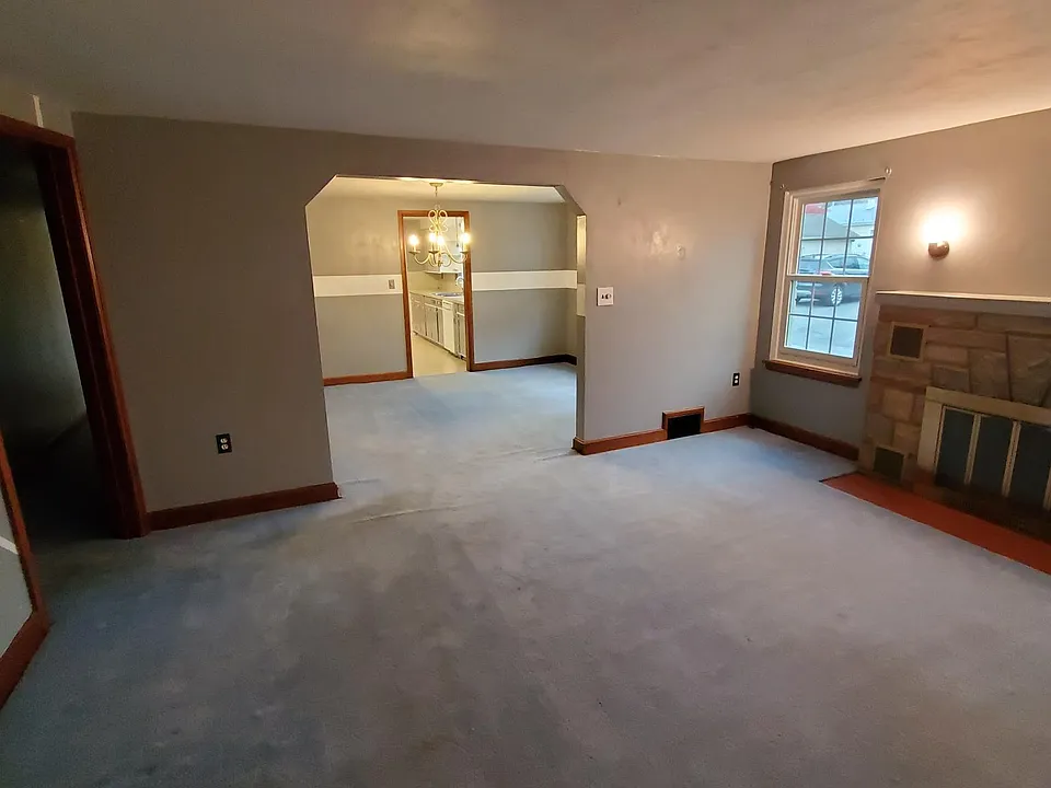 Living room from the front door entrance.