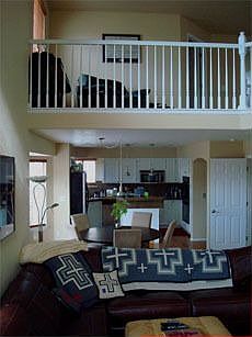 Kitchen, Living and Balcony