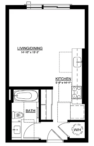 Floor plan Studio Type B