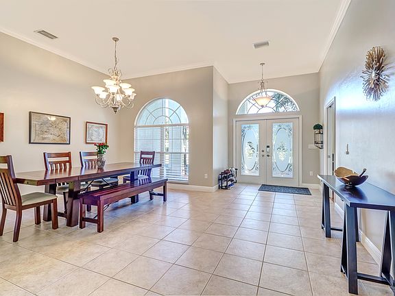 Entry way and dining room