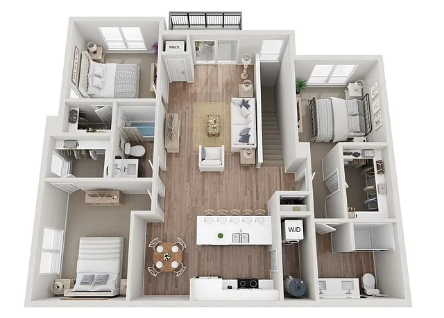 Floor plan 3BR B2