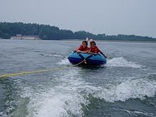 tubing on the 550acre lake