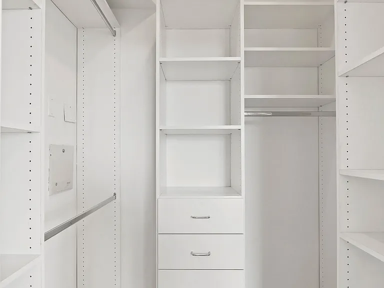 Walk-In Closet with Built-In Organizers