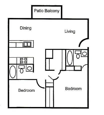 Floor plan Two Bedroom