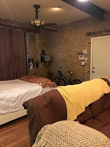 View of Studio apartment towards front interior entrance