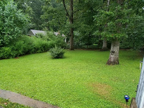 large fenced in back yard
