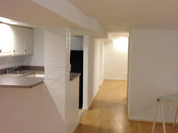 kitchen and hall from living room