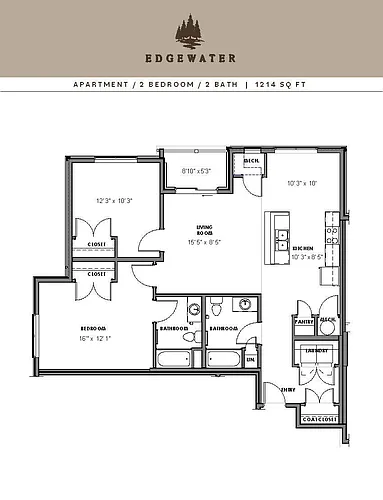 Floor plan 2 Bedroom Apartment