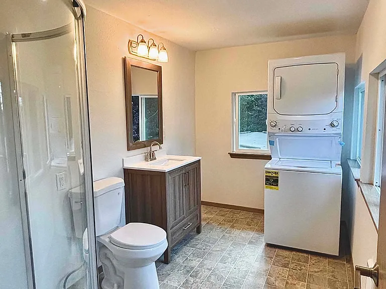 2nd first floor bathroom with washer and dryer