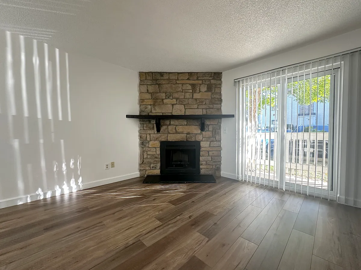 Wood burning fireplace - 8555 Fairmount Dr #J108