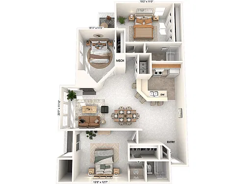 Floor plan C2-1413sf-Classic