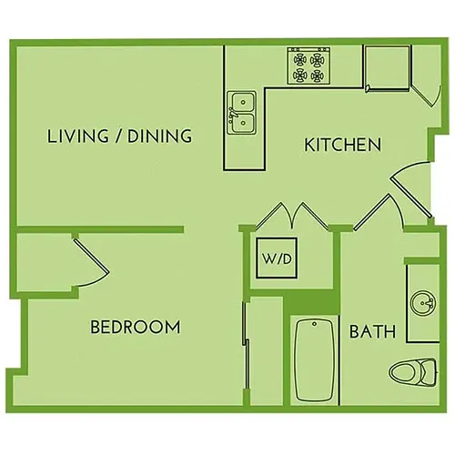 Floor plan 1 Bedroom