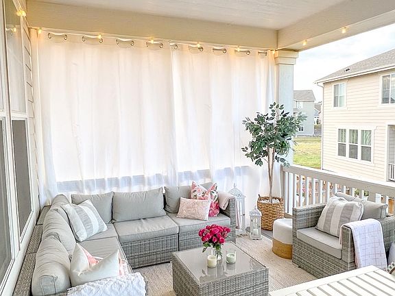 Covered patio perfect for relaxing after work and to entertain guests.. or just have an ice cream by yourself