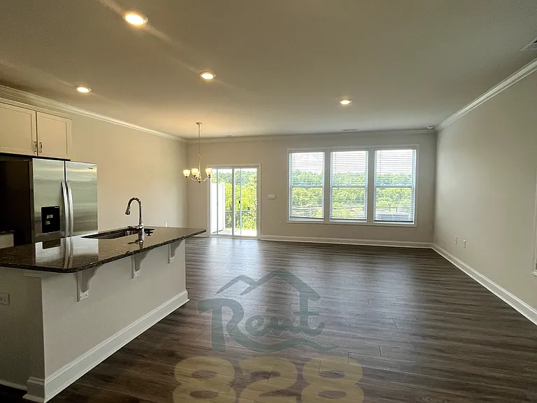 kitchen & living room
