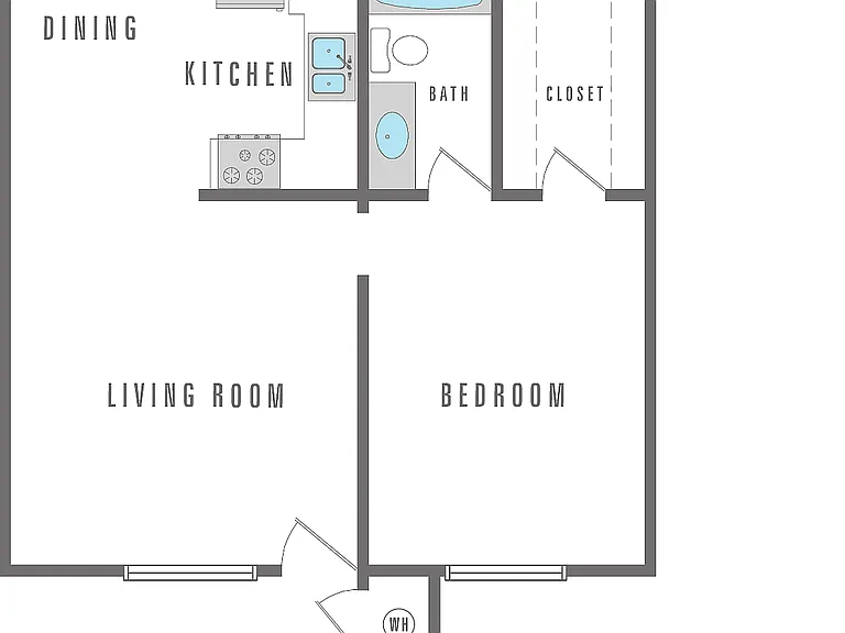 1 Bedroom 1 Bath 624 SF 1 Bedroom 1 Bath 624 SF