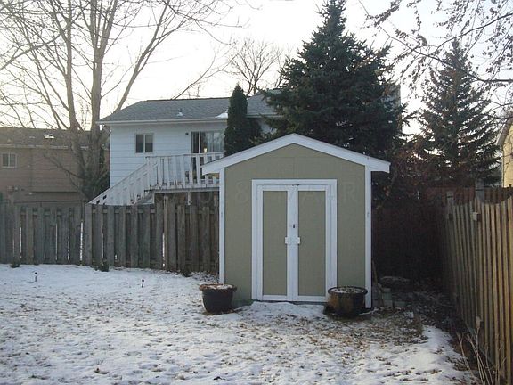 garden shed in backyard