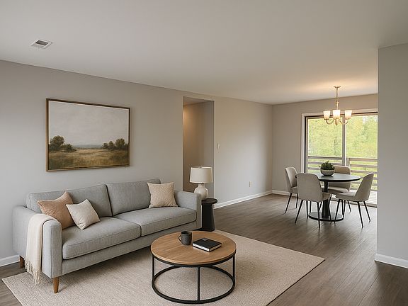 Living Room & Dining Room Staged