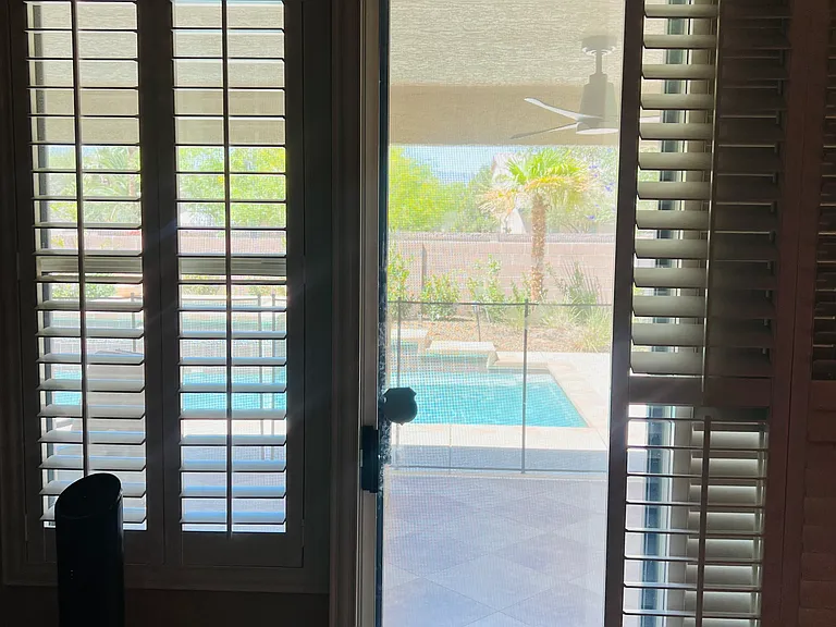 Master Bedroom sliding door to access pool