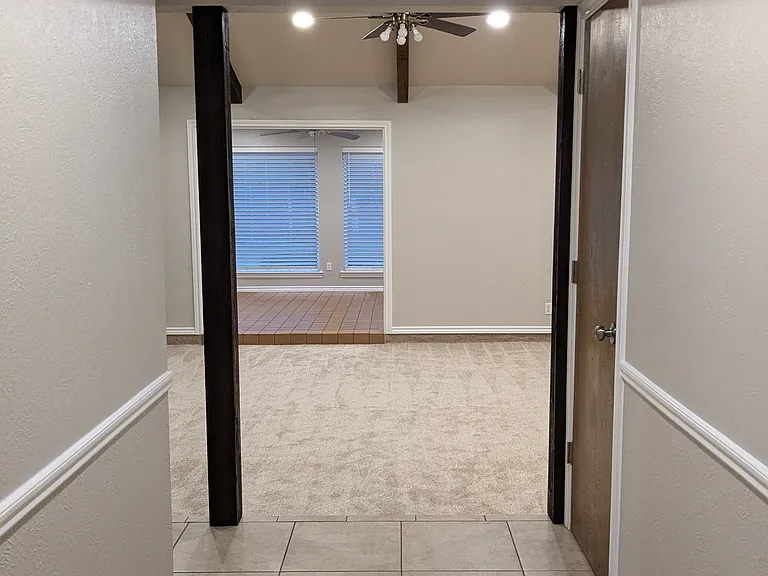 ENTRY: Looking from front door into the living area
