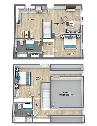 Floor plan Manchester Two Bed, Two Bath