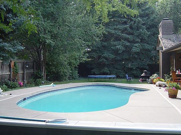 heated pool with electric cover