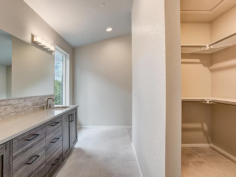 Master bath and closet