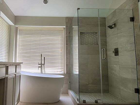 Luxury bath updated with oversized shower!