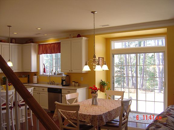 Kitchen table with pond view