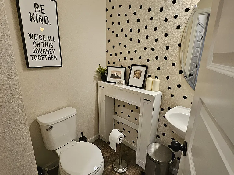 Downstairs half bath.